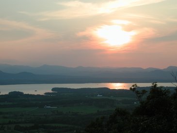 Sunset from Mt. Philo in Charlotte, Vermont.